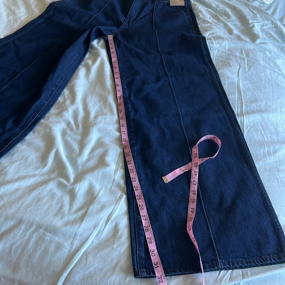 Madewell Super Wide-Leg Dark Blue Jeans - Picture 5 of 12